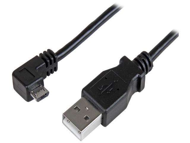StarTech.com 1m 3 ft Right Angle Micro-USB Charge-and-Sync Cable M/M - USB 2.0 A to Micro-USB - 28/24 AWG