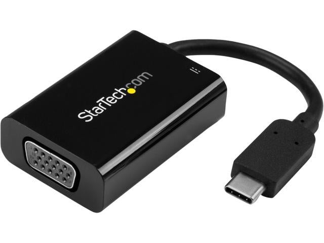 StarTech.com CDP2VGAUCP USB-C to VGA Adapter - with Power Delivery (USB PD) - USB C Adapter - USB Type C to VGA Projector Adapter