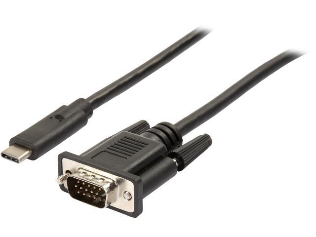 StarTech.com CDP2VGAMM1MB 3.3 ft. (1 m) USB-C to VGA Cable - USB Type-C to VGA Adapter Cable - 1920 x 1200 - Black (CDP2VGAMM1MB)