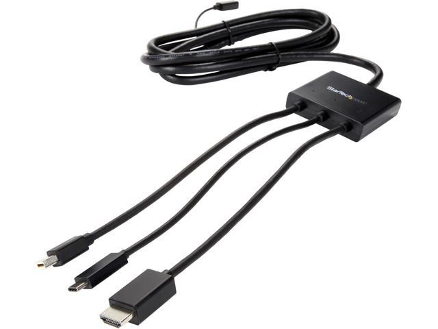 rook Geelachtig bloed StarTech CMDPHD2HD USB-C HDMI Cable Adapter - 6 ft. / 2m - 4K - Thunderbolt  Compatible - HDMI / USB C / Mini DisplayPort to HDMI Cable - Newegg.com