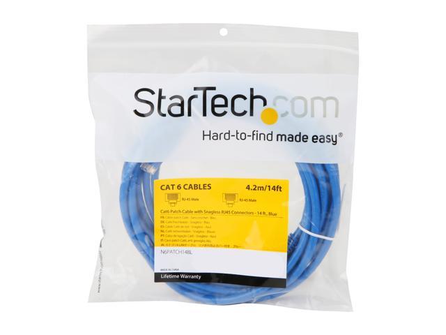 StarTech.com CAT6 Ethernet Cable 9' Blue 650MHz CAT 6 Snagless Patch Cord -  N6PATCH9BL - Cat 6 Cables 