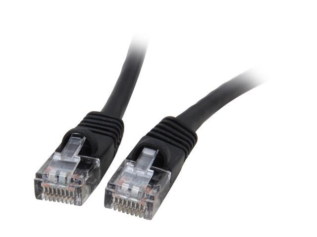 Coboc CY-CAT5E-50-BK 50ft.24AWG Snagless Cat 5e Black Color 350MHz UTP Ethernet Stranded Copper Patch cord /Molded Network lan Cable