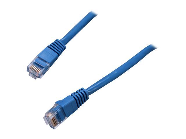 Coboc CY-CAT5E-02-BL 2ft.24AWG Snagless Cat 5e Blue Color 350MHz UTP Ethernet Stranded Copper Patch cord /Molded Network lan Cable