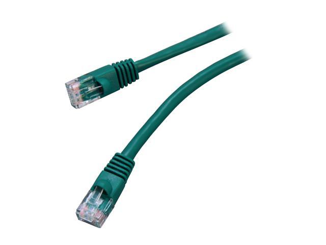 Coboc CY-CAT5E-50-GR 50ft.24AWG Snagless Cat 5e Green Color 350MHz UTP Ethernet Stranded Copper Patch cord /Molded Network lan Cable