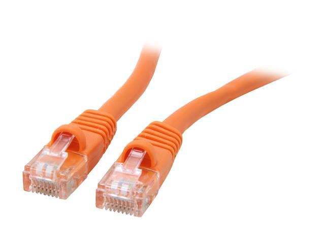 Coboc CY-CAT5E-01-OR 1ft.24AWG Snagless Cat 5e Orange Color 350MHz UTP Ethernet Stranded Copper Patch cord /Molded Network lan Cable