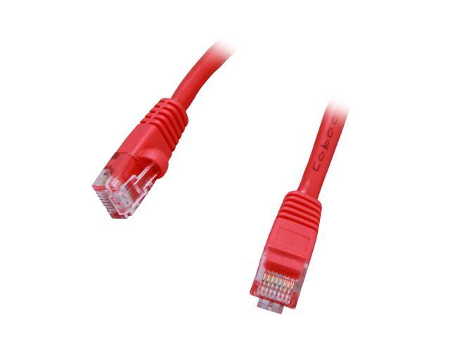 Coboc CY-CAT5E-05-RD 5ft.24AWG Snagless Cat 5e Red Color 350MHz UTP Ethernet Stranded Copper Patch cord /Molded Network lan Cable