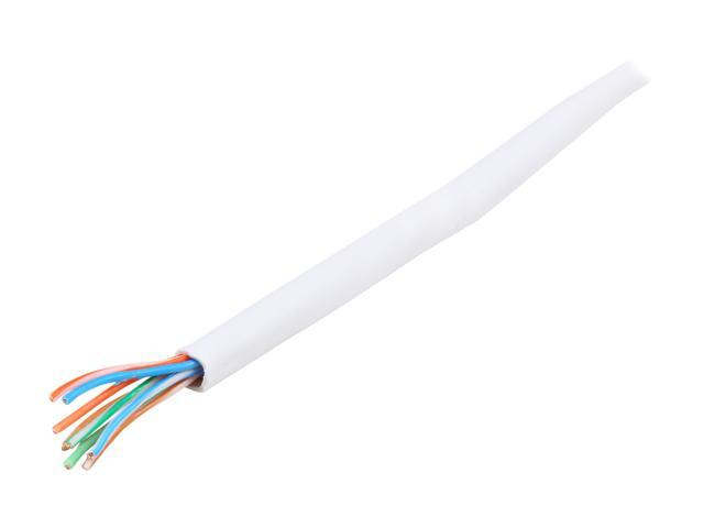 Coboc CY-CAT5E-1K(CM)ST-WH 1000ft. 24AWG  Cat 5e White Color 350MHz UTP Stranded Copper Bulk Ethernet Network lan Cable