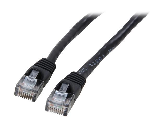 Coboc CY-CAT6-02-BK 2ft. 24AWG Snagless Cat 6 Black Color 550MHz UTP Ethernet Stranded Copper Patch Cord /Molded Network  Cable