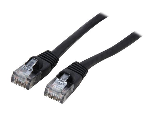 Coboc CY-CAT6-14-BK 14ft. 24AWG Snagless Cat 6 Black Color 550MHz UTP Ethernet Stranded Copper Patch cord /Molded Network lan Cable