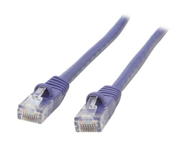 Coboc CY-CAT6-50-PR 50ft. 24AWG Snagless Cat 6 Purple Color 550MHz UTP Ethernet Stranded Copper Patch cord /Molded Network lan Cable