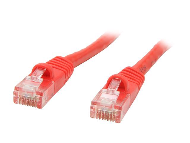 Coboc CY-CAT6-01-RD 1ft. 24AWG Snagless Cat 6 Red Color 550MHz UTP Ethernet Stranded Copper Patch cord /Molded Network lan Cable