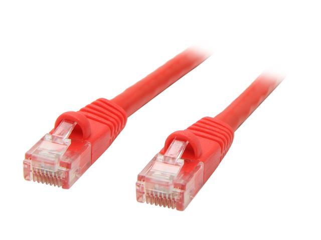 Coboc CY-CAT6-100-RD 100ft. 24AWG Snagless Cat 6 Red Color 550MHz UTP Ethernet Stranded Copper Patch cord /Molded Network lan Cable
