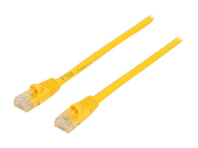 Coboc CY-CAT6-02-YL 2ft. 24AWG Snagless Cat 6 Yellow Color 550MHz UTP  Ethernet Stranded Copper Patch cord /Molded Network lan Cable