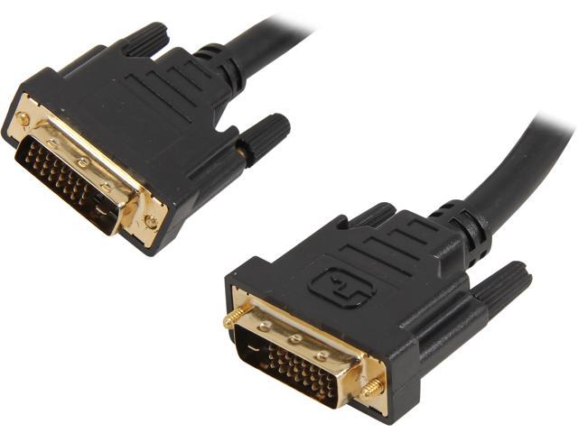 Coboc Model CO-DDMM-3-BK 3 ft.Black Color 28AWG Solid Copper Conductor DVI-D Dual-Link (24+1) Male to Male Digital Video Cable w/ Ferrite Cores, Gold Plated,