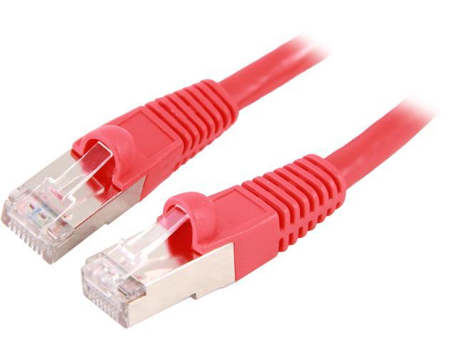 Coboc CY-CAT7-100- Red 100ft. 26AWG Snagless Cat 7 Red Color 600MHz SSTP(PIMF) Shielded Ethernet Stranded Copper Patch cord /Molded Network lan Cable