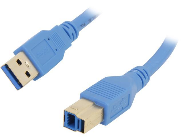 Coboc CY-U3-ABMM-1.5-BL 1.5ft SuperSpeed 5Gbps USB 3.0  A Male to B Male Cable,Gold Plated,Blue,M-M