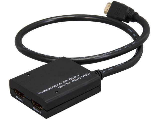 Coboc HM4K-SPL-1X2PT 2 Port 1 in 2 out Pigtail HDMI V1.4 Amplified Splitter w/ 4K*2K,3D HDCP 1080P Support