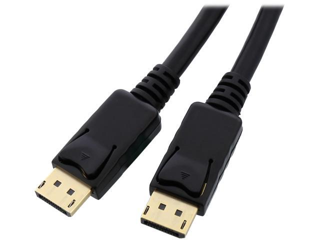Coboc CL-DP-HBR2-6-BK 6ft 28AWG Displayport1.2 High Bit-Rate 2 DisplayPort Male to Male Cable with latching,Gold Plated,Black - 4K x 2K Ready - Eyefinity Support
