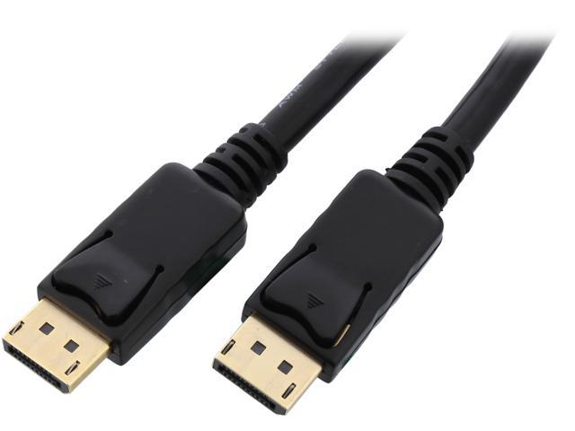 Coboc CL-DP-HBR2-15-BK 15ft 28AWG Displayport1.2 High Bit-Rate 2 DisplayPort Male to Male Cable with latching,Gold Plated,Black - 4K x 2K Ready - Eyefinity Support