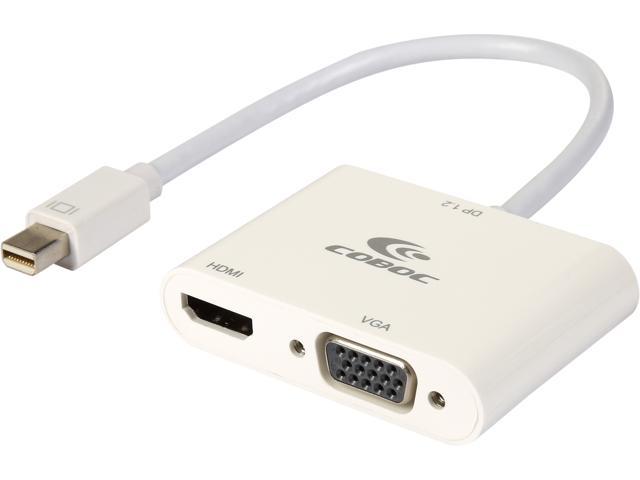Coboc MDP122HV-6-WH Mini DisplayPort 1.2 to HDMI / VGA Adapter