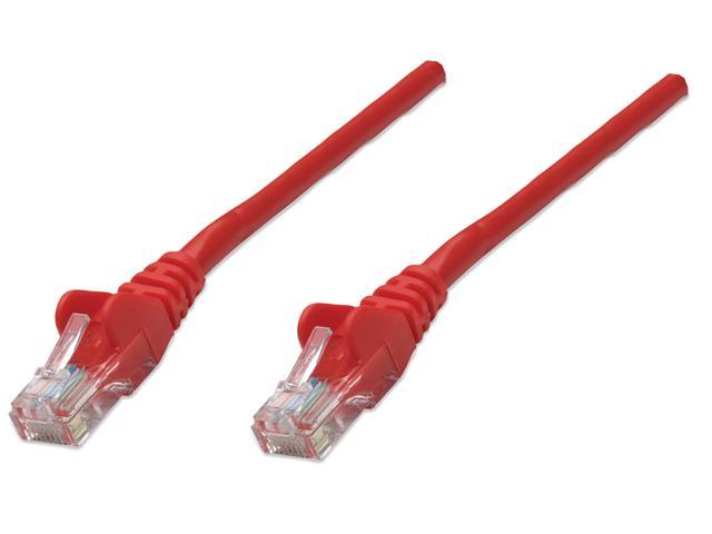 Intellinet Network Cable, Cat6, UTP, RJ45 Male / RJ45 Male, 1.5 m (5 ft.), Red