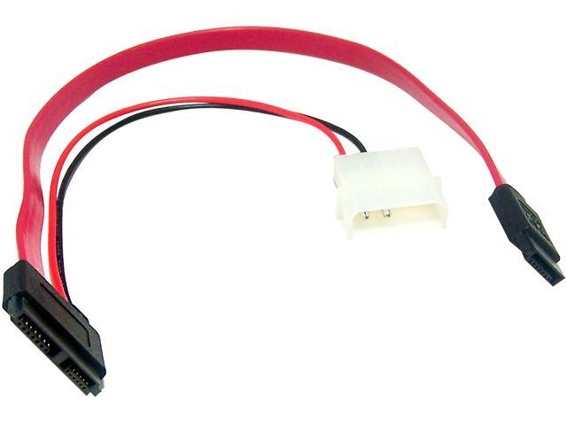 Micro Connectors F03-152 1 ft. 12-Inch Slimline SATA to SATA+PWR ...