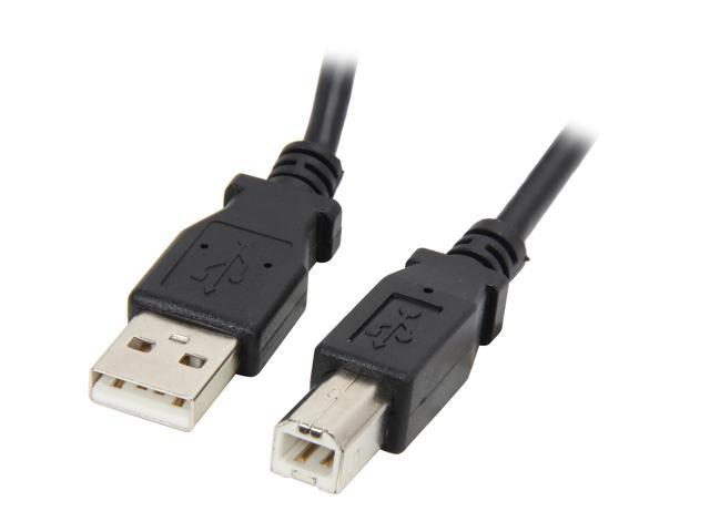 Kaybles USB-AB-BK-6FT Black USB cable A/male to B/male in Black Color - OEM
