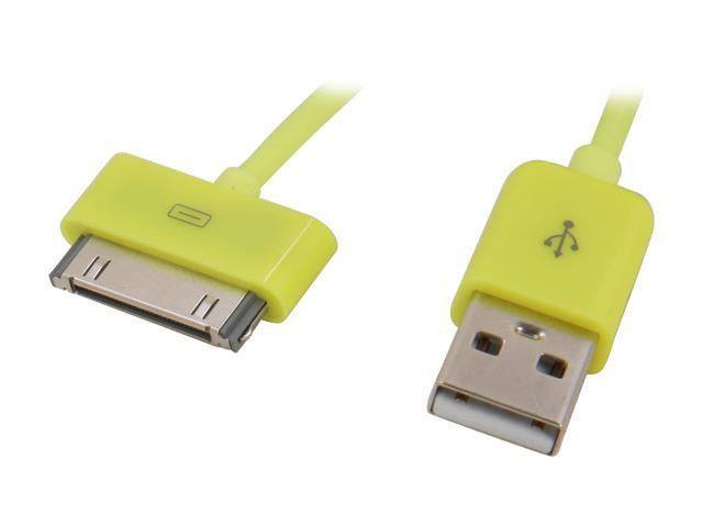 Candywirez CW-C809 Yellow USB Sync/Charge Cable for iPod/iPhone/iPad, Yellow