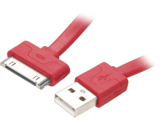 Candywirez CW-FC187 Red USB 2.0 Sync/Charge Cable for iPod/ iPhone/ iPad