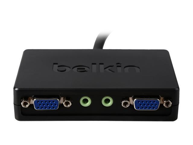 Udsæt sektor forfremmelse Belkin HDMI to 2 x VGA + 3.5 mm Splitter Dongle (F2CD064) Audio Video  Converters - Newegg.com