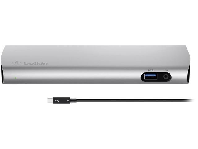 Belkin Thunderbolt 3 Thunderbolt Dock for MacBook Pro Models 2016 or Later, Dual 4K @ 60Hz, 40Gbps Data Transfer Speeds, Comes with 0.5m / 1.6ft Thunderbolt 3 Cable (F4U095tt / B2B151tt)