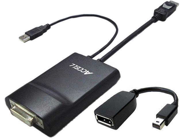 Accell B087B-007B DisplayPort or Mini DisplayPort to DVI-D Dual-Link Adapter