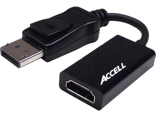Accell B086B-003B-2 UltraAV DisplayPort 1.1 to HDMI 1.4 Active Adapter, Poly Bag