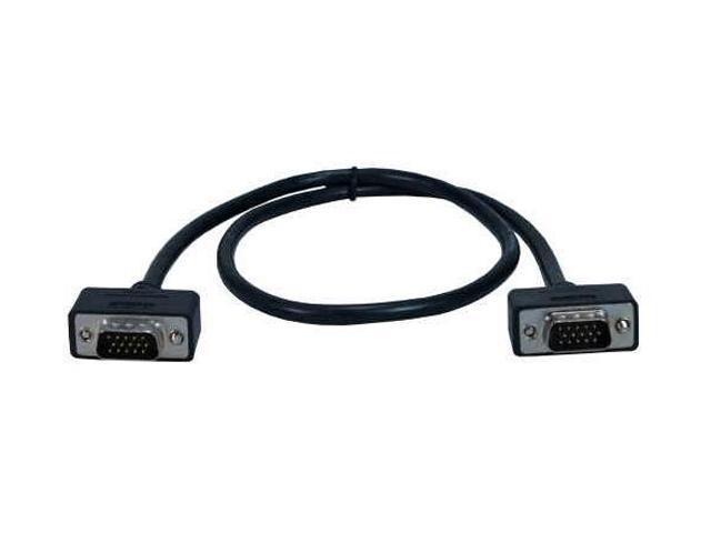 QVS CC388M1-15 15 ft. High Performance UltraThin HD15 Tri-Shield Fully-Wired Cable with Interchangeable Mounting