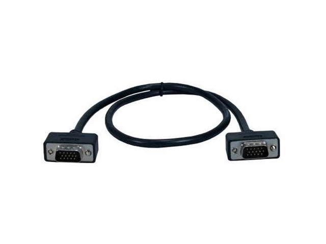 QVS CC388M1-10 10 ft. High Performance UltraThin HD15 Tri-Shield Fully-Wired Cable with Interchangeable Mounting