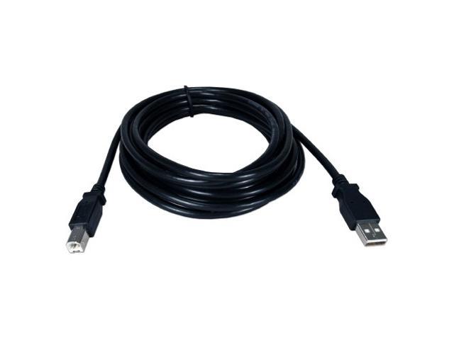 QVS 3-Pack 15ft USB 2.0 High-Speed Type A Male to B Male Black Cable