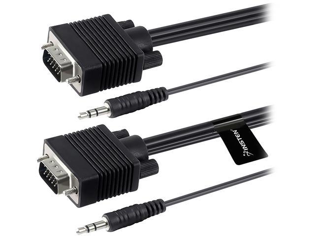 Insten 675708 10 ft. Premium VGA Monitor Extended Cable w/ 3.5 mm Audio 15 pin