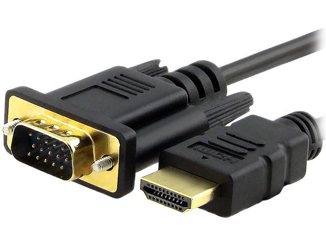 Insten 369972 6 ft. Black HDMI to VGA Cable M/M, Black Male to Male