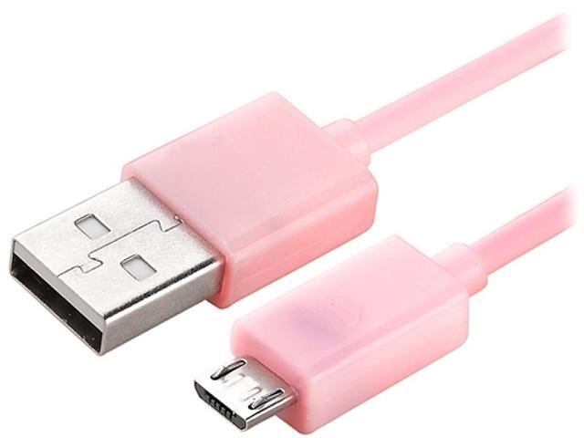Insten 1132009 Pink 1X Micro USB 2- in-1 Cable compatible with HTC One M7