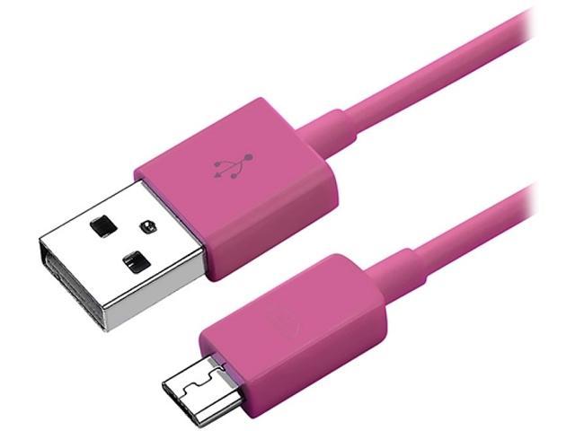 Insten 1132014 Pink 1X Micro USB 2- in-1 Cable compatible with HTC One M7