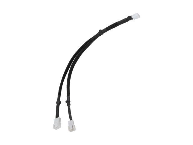 1ST PC CORP. CB-PWM-Y 1 ft. Black Sleeved Fan Splitter Cable