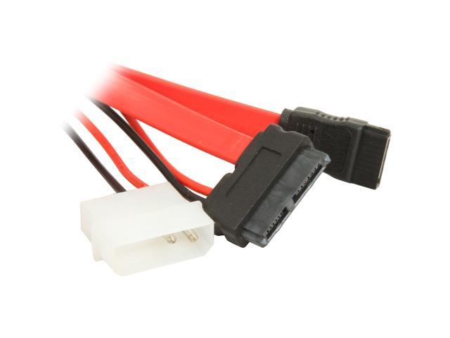 1ST PC CORP. CB-SATA-SD67 1 ft. / 2 ft.  Slimline SATA Cable with 24" Serial ATA Female and 12" molex Power Connector