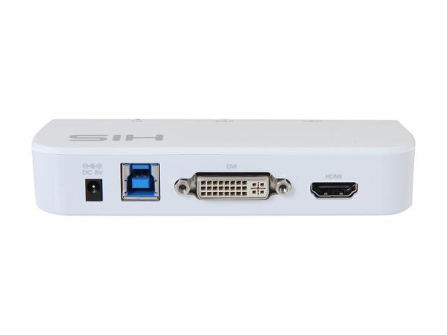 HIS HMVX2-MAC-PC Multi-View x2 Adapter (USB 3.0 to HDMI & DVI for Window PC compatible version)