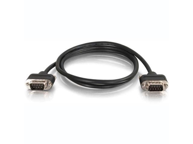 6 Feet, 1.82 Meters In-Wall CMG-Rated C2G 52166 Serial RS232 DB9 Null Modem Cable with Low Profile Connectors M//M