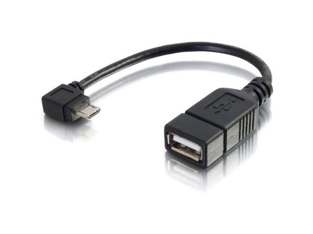 C2G 27320 USB Cable - Mobile Device USB Micro-B to USB Device On-The-Go (OTG) Adapter Cable, Black (6 Inches)
