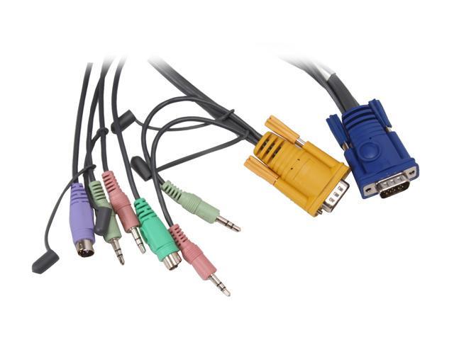 ATEN 6 ft. PS/2 KVM Cable with Audio 2L5302P