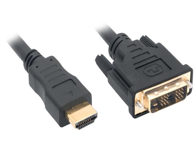 Nippon Labs DVI 2 HDMI 6 ft. HDMI Male to DVI-D Adapter Cable with Gold-plated Connector, Black