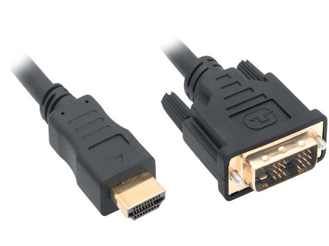Nippon Labs DVI 3 HDMI 10 ft. HDMI Male to DVI-D Adapter Cable with Gold-plated Connector, Black