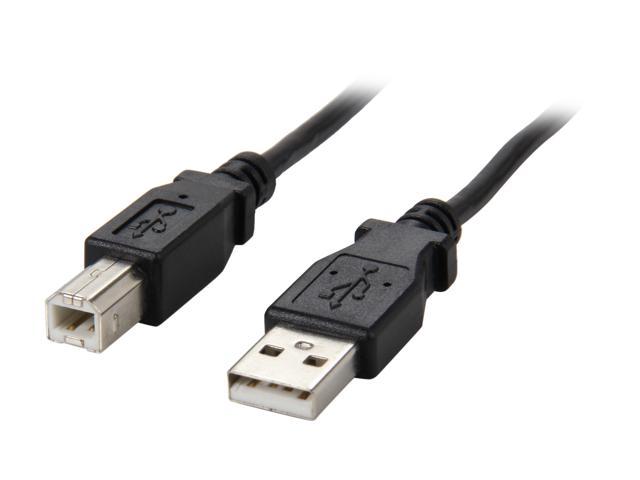 Nippon Labs Black 6 ft. USB cable A/male to B/male 6ft Model USB-6-AB-BK 6 feet