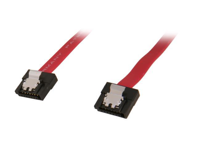 Nippon Labs SATA-0.5-MINI 1.6 FT. Mini SATA II Male to Male Ultra Thin Cable with Locking Latch, Red